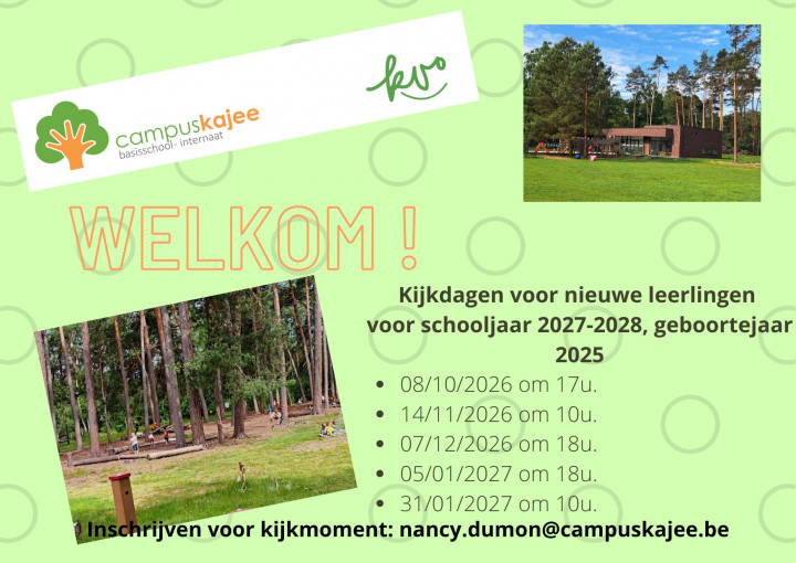 Kijkdagen schooljaar 2026-2027